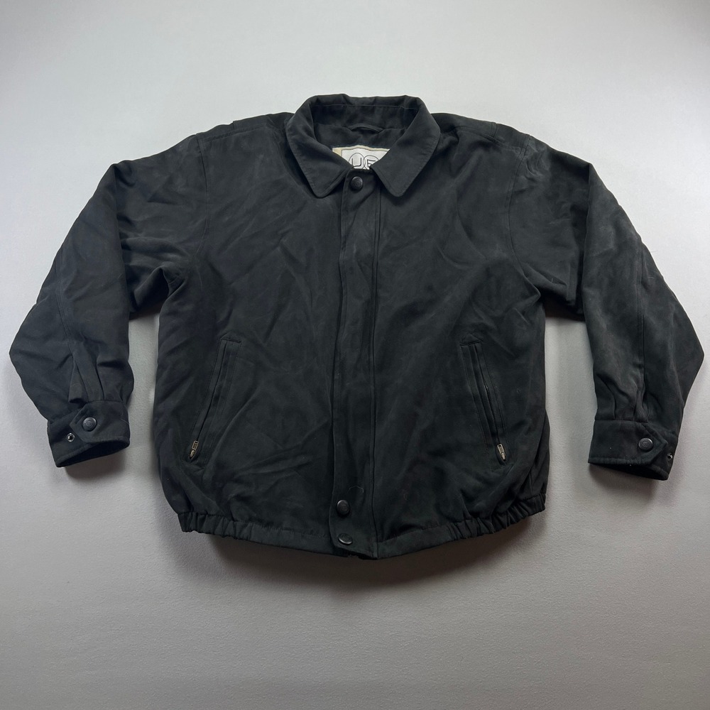 Urban Equipment Jacket Mens Medium Black Lined Faux Suede Insulated Full Zip